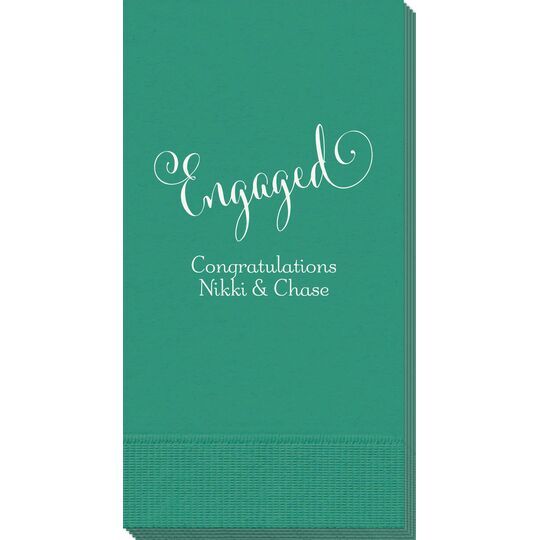 Romantic Engaged Guest Towels